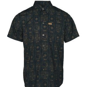 NWT Dixxon Flannel Tarot Card Astrology Black Short Sleeve Shirt